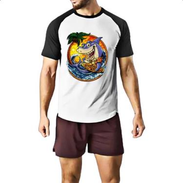 Imagem de Camiseta Raglan Shark Surf Hawaii - Alearts, EG