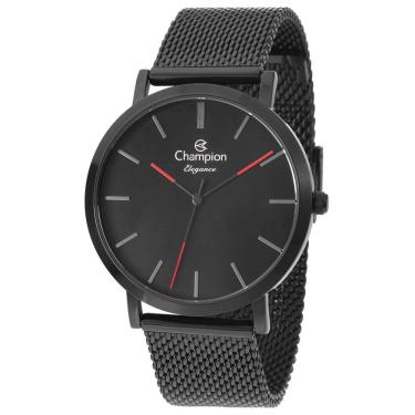 Imagem de Relógio CHAMPION feminino preto esteira analógico CN20819N
