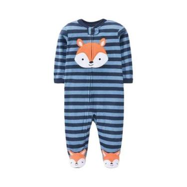 Imagem de Macacão De Fleece Para Bebê Menino Recém-Nascido Primavera Outono Com 