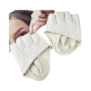 Imagem de Luvas De Couro Femininas Sem Dedos De 11CM Para Performance De Palco, 