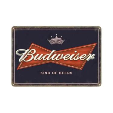 Imagem de Placa De Metal Retangular Vintage De Marca De Cerveja Para Decoração D