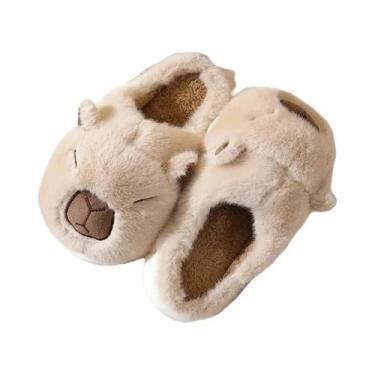 Imagem de Pantufas De Inverno Quentes De Pelúcia Longa Para Casal, Plataforma Ro