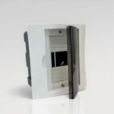 Imagem de Quadro Caixa Distribuição 6 Disjuntores de Embutir C/ Suporte Para Dis