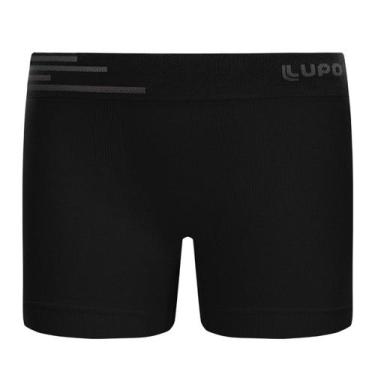 Imagem de Cueca Infantil Lupinho Boxer 132-002 Sem Costura Poliamida, Preto, GG 