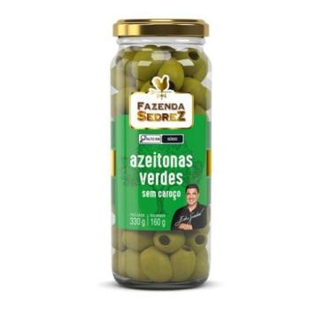 Imagem de Azeitonas Verdes Sem Caroço 330g/160g Fazenda Sedrez
