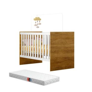 Imagem de Berço Mini Vira Cama Life Para Quarto De Bebê Infantil 100% MDF Com Co
