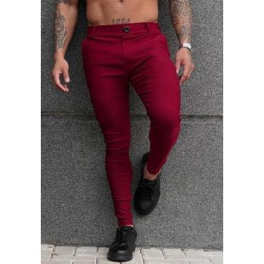 Imagem de Calça Masculina Alfaiataria Skinny - Dennis Beumont, Marsala, M