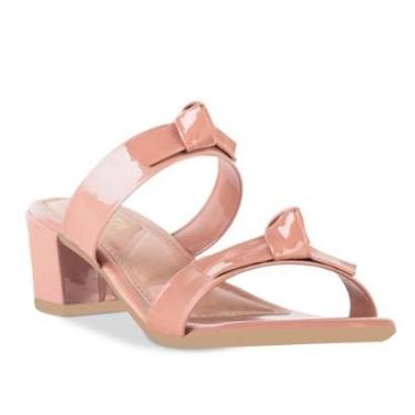 Imagem de Tamanco Feminino Casual Laço Salto Bloco Baixo Sandália Mule Social Moda-Feminino