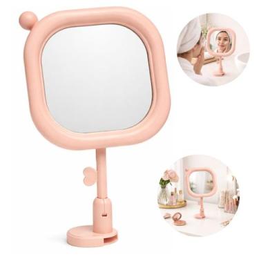 Imagem de Espelho de Parede Regulável Articulado com Adesivo - Saz, Rosa