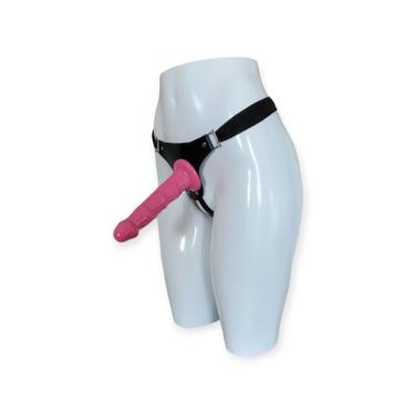 Imagem de Cinta Peniana com Pênis 19 5cm X 4cm Veias Saltadas em PU Elastano PVC Atóxico e ABS para Penetração Absoloo