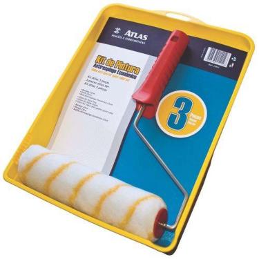 Imagem de Kit Pintura Eco. 2003 para Acabamento Antirrespingo com Bandeja 23CM, Suporte para Rolo...