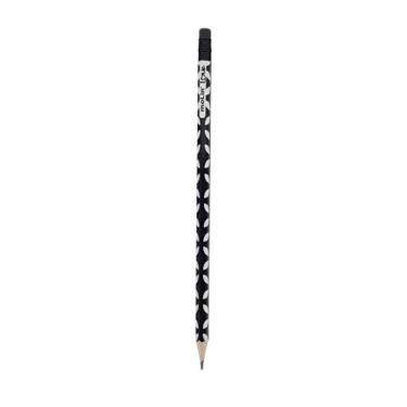 Imagem de Lápis Preto HB com Borracha Molin do Brasil Black And White Love Estampa 4 para Escrita...