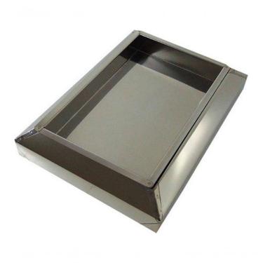 Imagem de Cinzeiro de Chão Bituqueira em Aço Inox 6,5X33X23,5 Inox para Fumódromos Kit 2 Unidades...