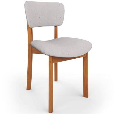 Imagem de Cadeira Para Sala De Jantar Cozinha Living Estofada Dara L02 Linho Cinza - Lyam Decor