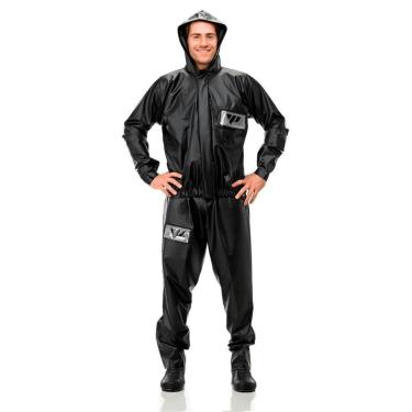 Imagem de Conjunto Capa de Chuva Moto Pvc Premium Com Capuz Pantaneiro-Unissex