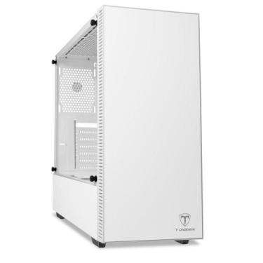 Imagem de Gabinete Gamer T-Dagger Cube White, Mid Tower, Lateral em Vidro, Sem F