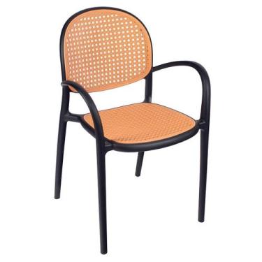 Imagem de Laraz Home Decor, Cadeira Jantar Cozinha Cafeteria com Braços Mumbai T