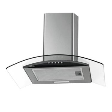 Imagem de Coifa de parede fischer inox escovado 220v talent fit line 60cm vidro,