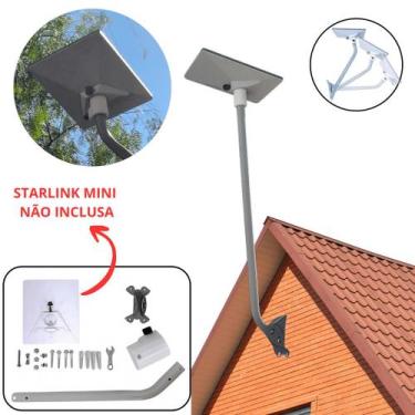 Imagem de Suporte Longo Compatível Starlink Mini 90cm Fixação em Telhado e Pared