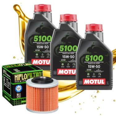 Imagem de Troca de Óleo Para Bmw F650 Gs  G650 Gs Motul 5100 15w50 Com Filtro - 