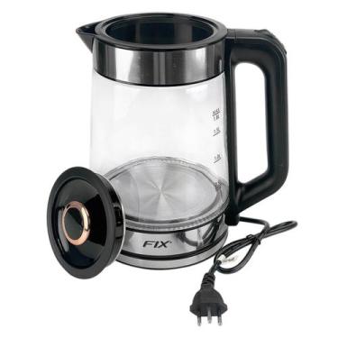 Imagem de Chaleira Jarra Elétrica 127V Vidro Inox Led Azul 1,8 Litros - Wincy