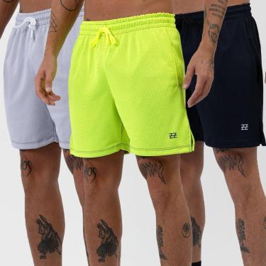 Imagem de Kit 3 Bermudas Masculinas Dry Treino Academia Futebol Alta Performance Conforto Luzzoo...