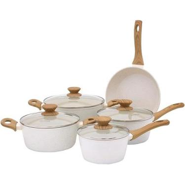 Imagem de Conjunto Panelas Marmol 5 Pçs Indução Cerâmica Mimo Style