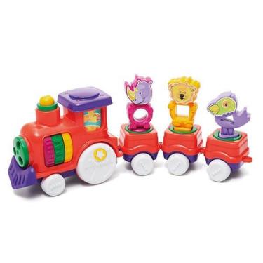 Imagem de Brinquedo Infantil Zoo TREM Tateti 3031 Vermelho - Calesita