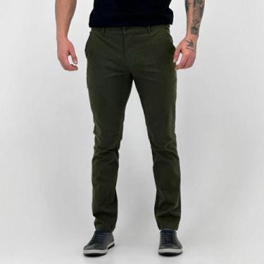 Imagem de Calça Young Style Skinny Esporte Fino Masculina, 38, Verde militar