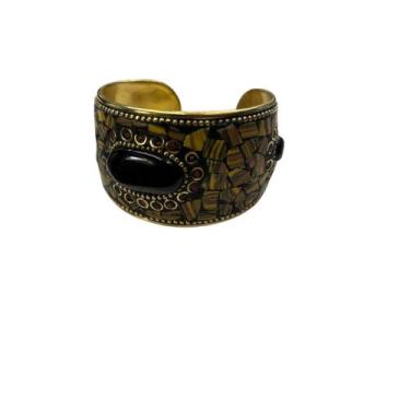 Imagem de Bracelete de Mosaico e Metal Dourado - Loja da Índia