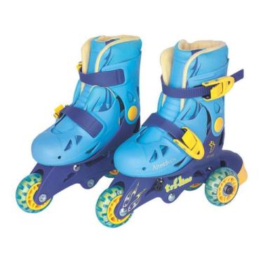 Imagem de Patins Infantil Fênix Meu Primeiro Patins Azul - com Acessórios