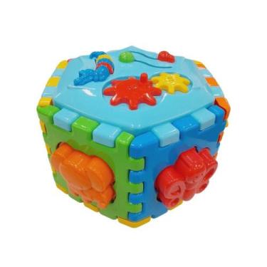 Imagem de Cubo Interativo Animais Tampa Azul - Cod. 575 - Divplast