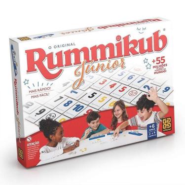 Imagem de Brinquedo Educativo Rummikub Jr Sequências Numéricas Raciocínio Lógico Grow