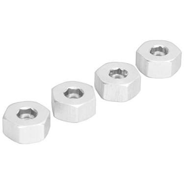 Imagem de Combinador hexagonal, adaptador hexagonal de cubo de roda de 5 mm a 12 mm 4 peças para RC para WPL D12 para caminhões para caminhões D12 1/10 RC(Silver S)