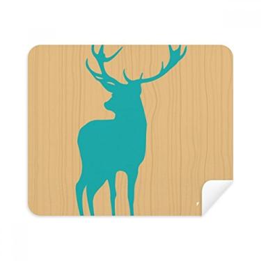 Imagem de Pano de limpeza de grãos de madeira azul veado limpador de tela 2 peças tecido de camurça