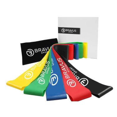 Imagem de Kit 5 Mini Bands Bravus Sport Diferentes Resistências