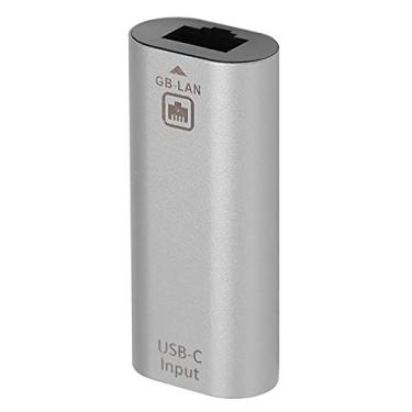 Imagem de ASHATA Adaptador Ethernet USB C, adaptador fêmea Ethernet para USB C, adaptador USB tipo C para RJ45, suporte 10/100/1000Mbps para telefones computadores tablets
