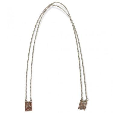 Imagem de Escapulário São Jorge Aço Inox Desenho 1,5x32cm Recortado