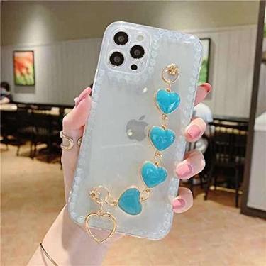Imagem de 3D Love Metal Bracelet Pulseira Pulseira Soft Phone Case para iPhone 13 12 Pro Max Mini 11 XR X XS Max 7 8 Plus 6S SE 2020 Capa, 4, Para iPhone 7 Plus