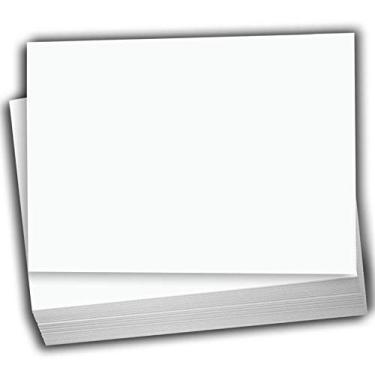 Imagem de Hamilco Papel grosso de cartão branco – bloco de notas e cartões postais – Convites de saudação – plano 12,7 x 17,7 cm de gramatura de 45,4 kg para impressora – pacote com 100
