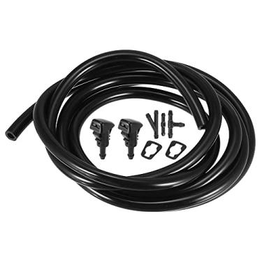 Imagem de ACROPIX Kit de bicos de limpador de para-brisa dianteiro para Subaru Impreza STI WRX com juntas mangueira de fluido de 1,5 metros - pacote com 6 pretos