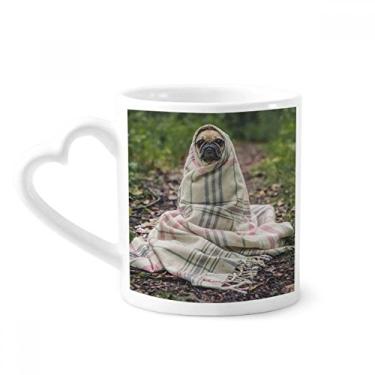 Imagem de Caneca de fotografia de animal de estimação Bulldog Caneca de café cerâmica copo de coração de vidro