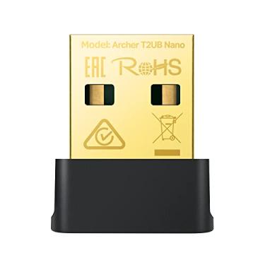 Imagem de TP-Link Adaptador Nano 2 em 1 USB Bluetooth WiFi AC600 (Archer T2UB Nano) - Bluetooth 4.2 com adaptador de rede sem fio de banda dupla 2,4G/5G para PC desktop, WPA3, suporta Windows 11,10, 8.1,8, 7