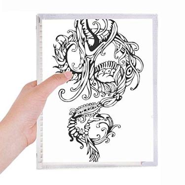Imagem de Caderno de arte com dragão e cultura chinesa com folhas soltas diário recarregável