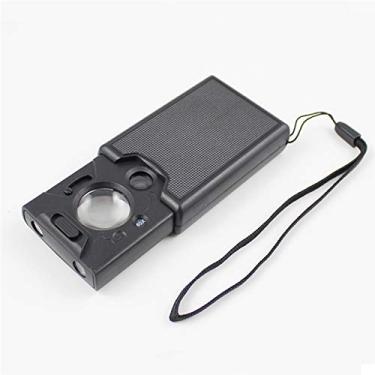 Imagem de Lupa Portátil Aumento 60x, 45x e 30x com Led e Luz Negra