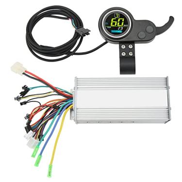 Imagem de Kit de controle de motor, 1000 W, 36 V, 48 V, sem escova, controlador de motor de velocidade LCD, tela redonda com acelerador de polegar para scooter de bicicleta elétrica