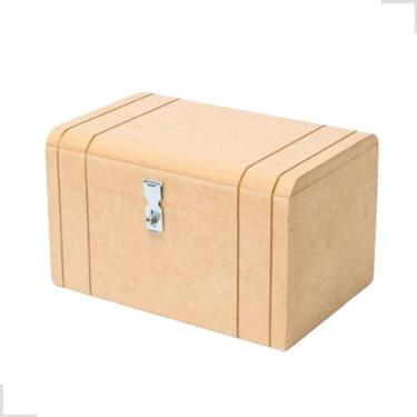 Imagem de Caixa Baú Grande Organizador Com Fecho Guardar Brinquedos Mdf