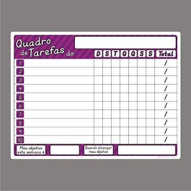 Imagem de Painel Magnético Quadro De Tarefas Meninas Meninos Roxo