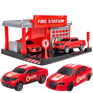 Imagem de BS TOYS, Estação de Bombeiro Brinquedo Infantil, Com 2 Carrinhos