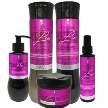 Imagem de Kit 5 Produtos Liss Realinhamento Capilar pra Cabelo liso Hidrabell-Feminino